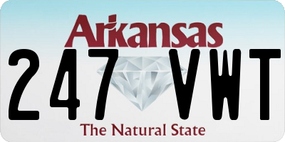 AR license plate 247VWT