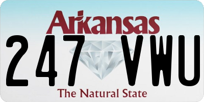 AR license plate 247VWU