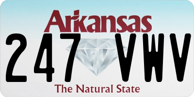 AR license plate 247VWV
