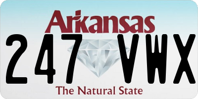 AR license plate 247VWX