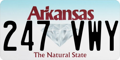 AR license plate 247VWY