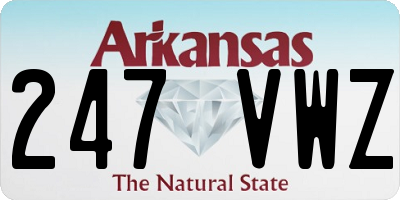 AR license plate 247VWZ