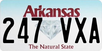 AR license plate 247VXA