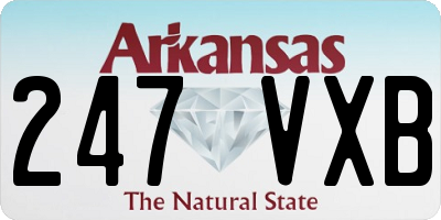 AR license plate 247VXB