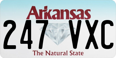 AR license plate 247VXC