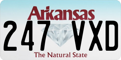 AR license plate 247VXD