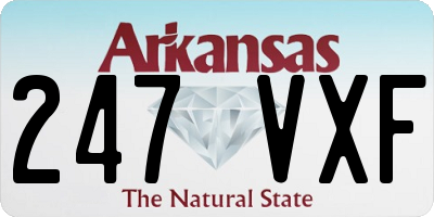 AR license plate 247VXF