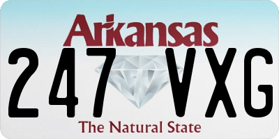 AR license plate 247VXG