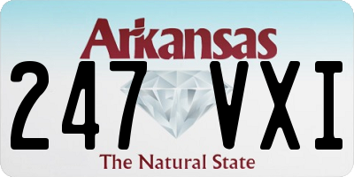 AR license plate 247VXI