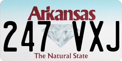 AR license plate 247VXJ