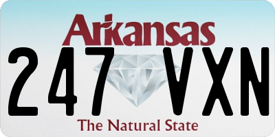 AR license plate 247VXN
