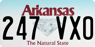 AR license plate 247VXO