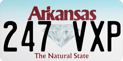 AR license plate 247VXP
