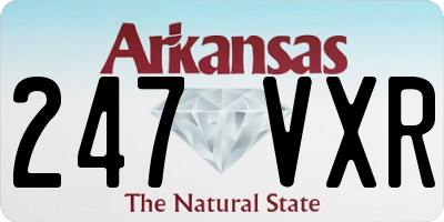 AR license plate 247VXR