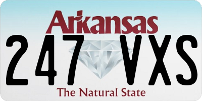 AR license plate 247VXS