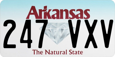 AR license plate 247VXV
