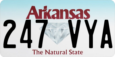 AR license plate 247VYA