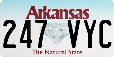 AR license plate 247VYC