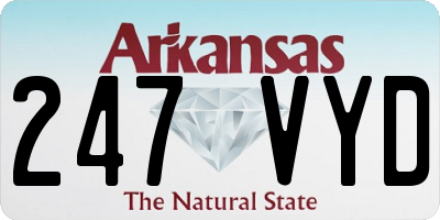 AR license plate 247VYD