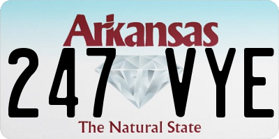 AR license plate 247VYE