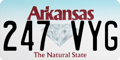 AR license plate 247VYG