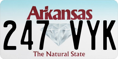 AR license plate 247VYK