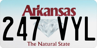 AR license plate 247VYL