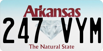 AR license plate 247VYM