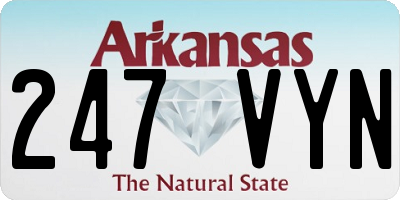 AR license plate 247VYN