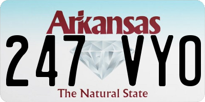 AR license plate 247VYO