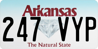 AR license plate 247VYP