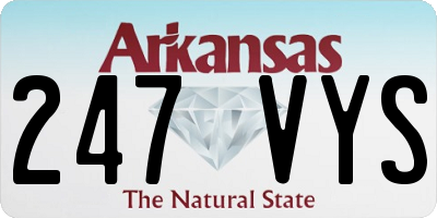 AR license plate 247VYS