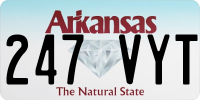 AR license plate 247VYT