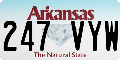 AR license plate 247VYW