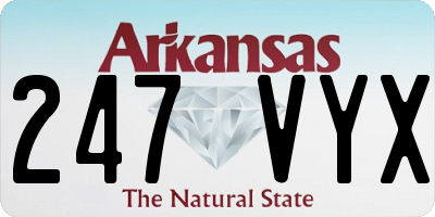 AR license plate 247VYX