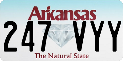 AR license plate 247VYY