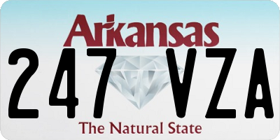 AR license plate 247VZA