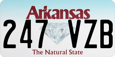 AR license plate 247VZB