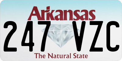 AR license plate 247VZC