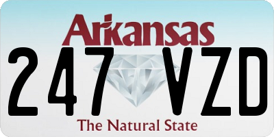 AR license plate 247VZD