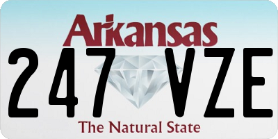 AR license plate 247VZE