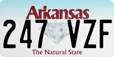 AR license plate 247VZF