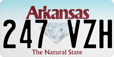 AR license plate 247VZH