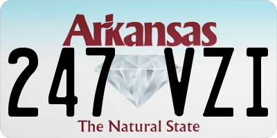 AR license plate 247VZI