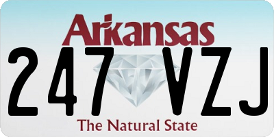 AR license plate 247VZJ