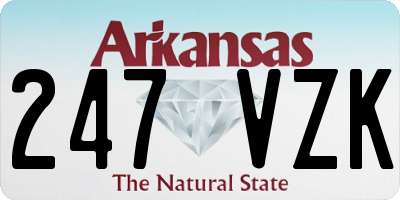 AR license plate 247VZK