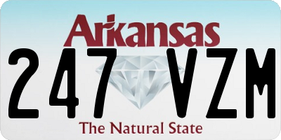 AR license plate 247VZM