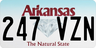 AR license plate 247VZN