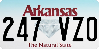 AR license plate 247VZO