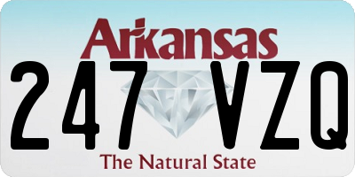 AR license plate 247VZQ